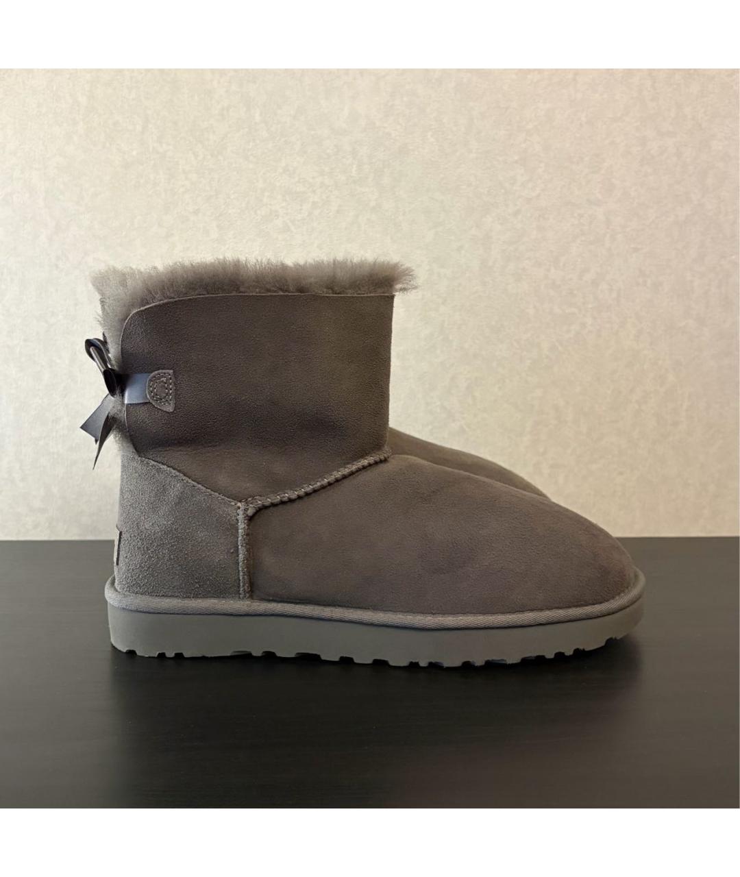 UGG AUSTRALIA Серые замшевые полусапоги, фото 7