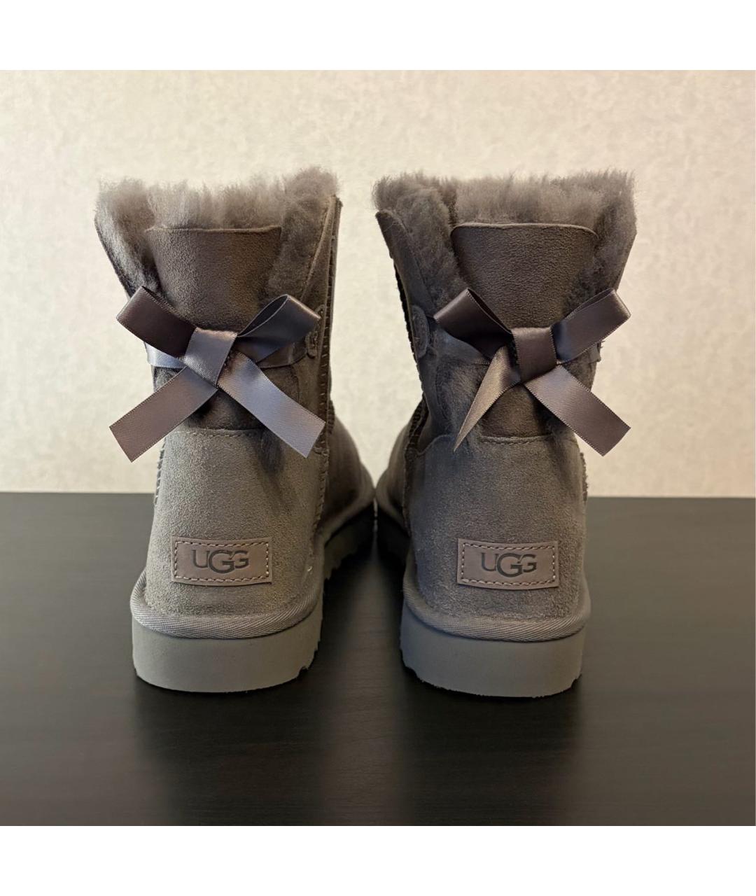 UGG AUSTRALIA Серые замшевые полусапоги, фото 4