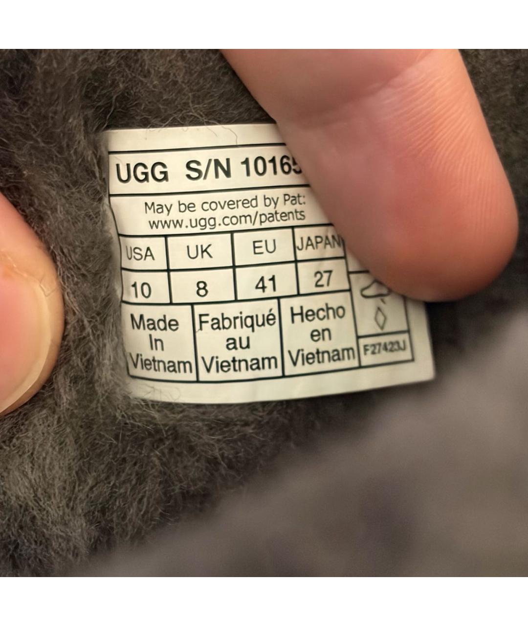 UGG AUSTRALIA Серые замшевые полусапоги, фото 5