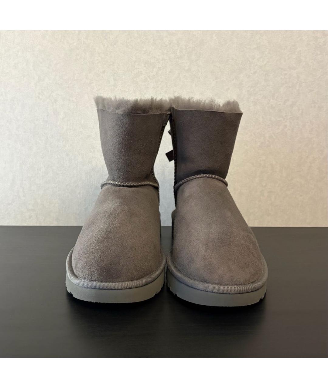 UGG AUSTRALIA Серые замшевые полусапоги, фото 2