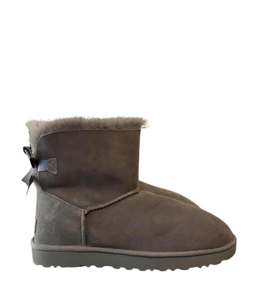 UGG AUSTRALIA Серые замшевые полусапоги, фото 1