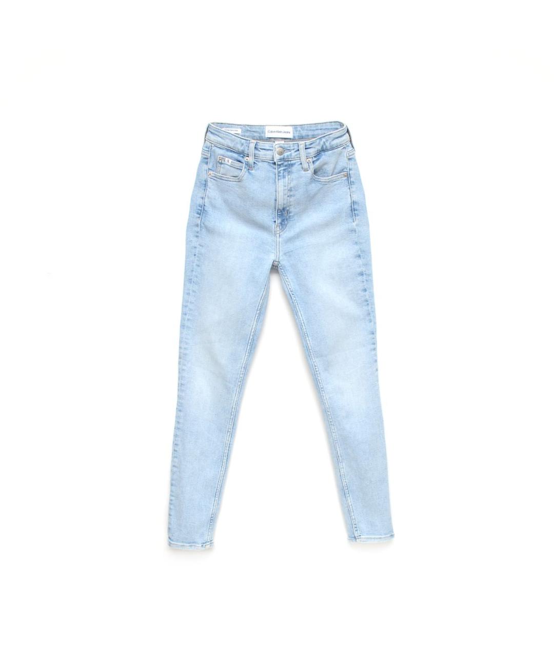 CALVIN KLEIN Голубые хлопковые джинсы слим, фото 5