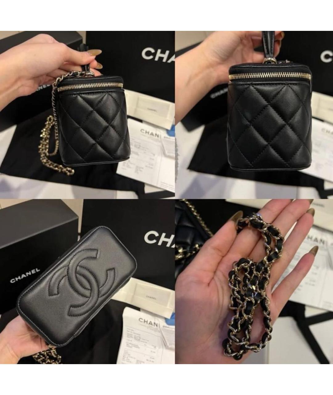 CHANEL Черная кожаная сумка через плечо, фото 2