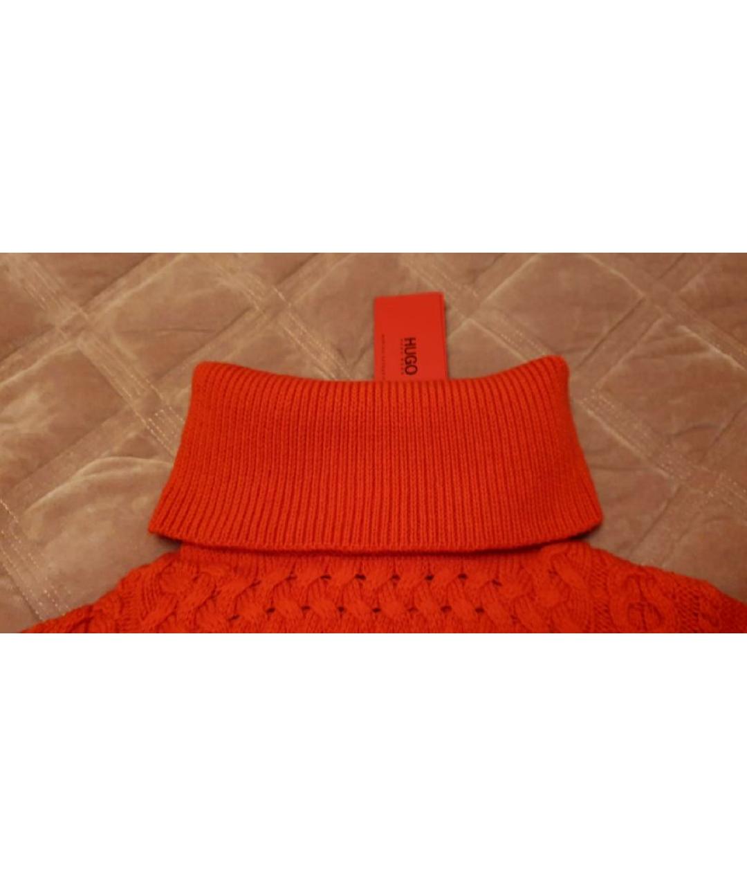 HUGO Красный шерстяной джемпер / свитер, фото 4