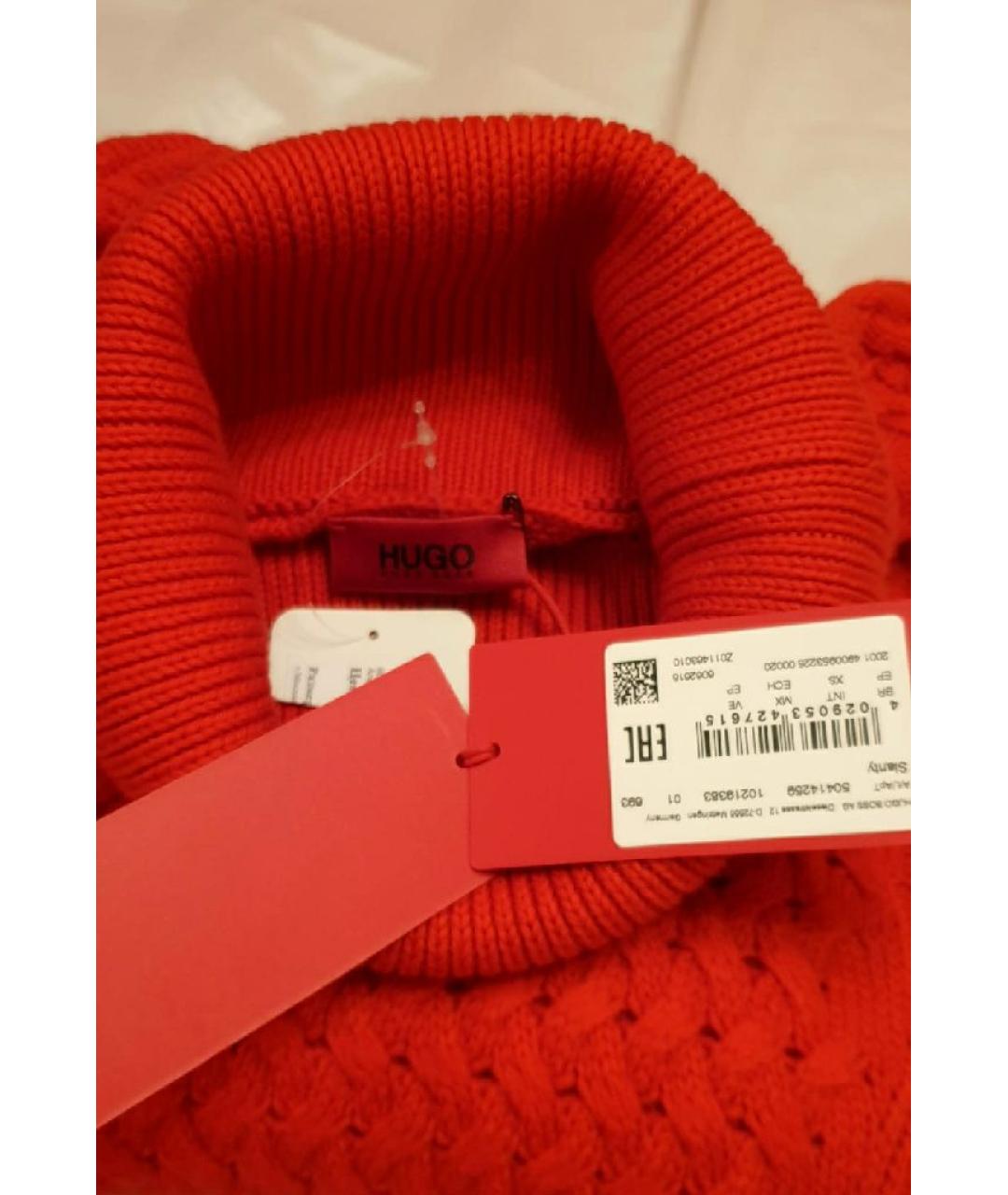 HUGO Красный шерстяной джемпер / свитер, фото 5