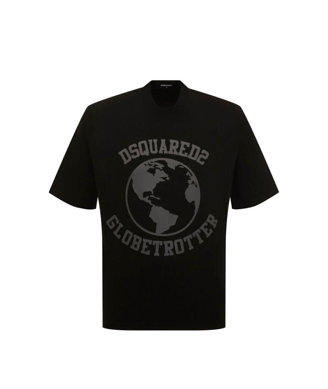 DSQUARED2 Черная хлопковая футболка, фото 4