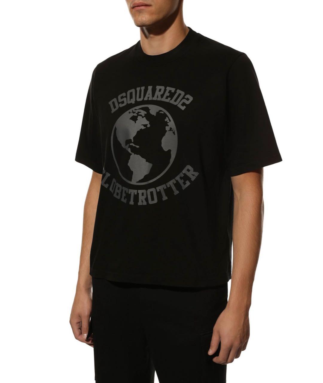 DSQUARED2 Черная хлопковая футболка, фото 3