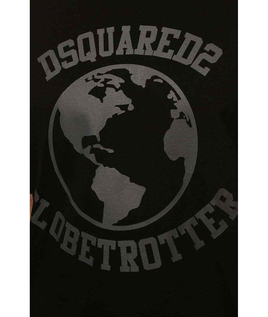 DSQUARED2 Черная хлопковая футболка, фото 6