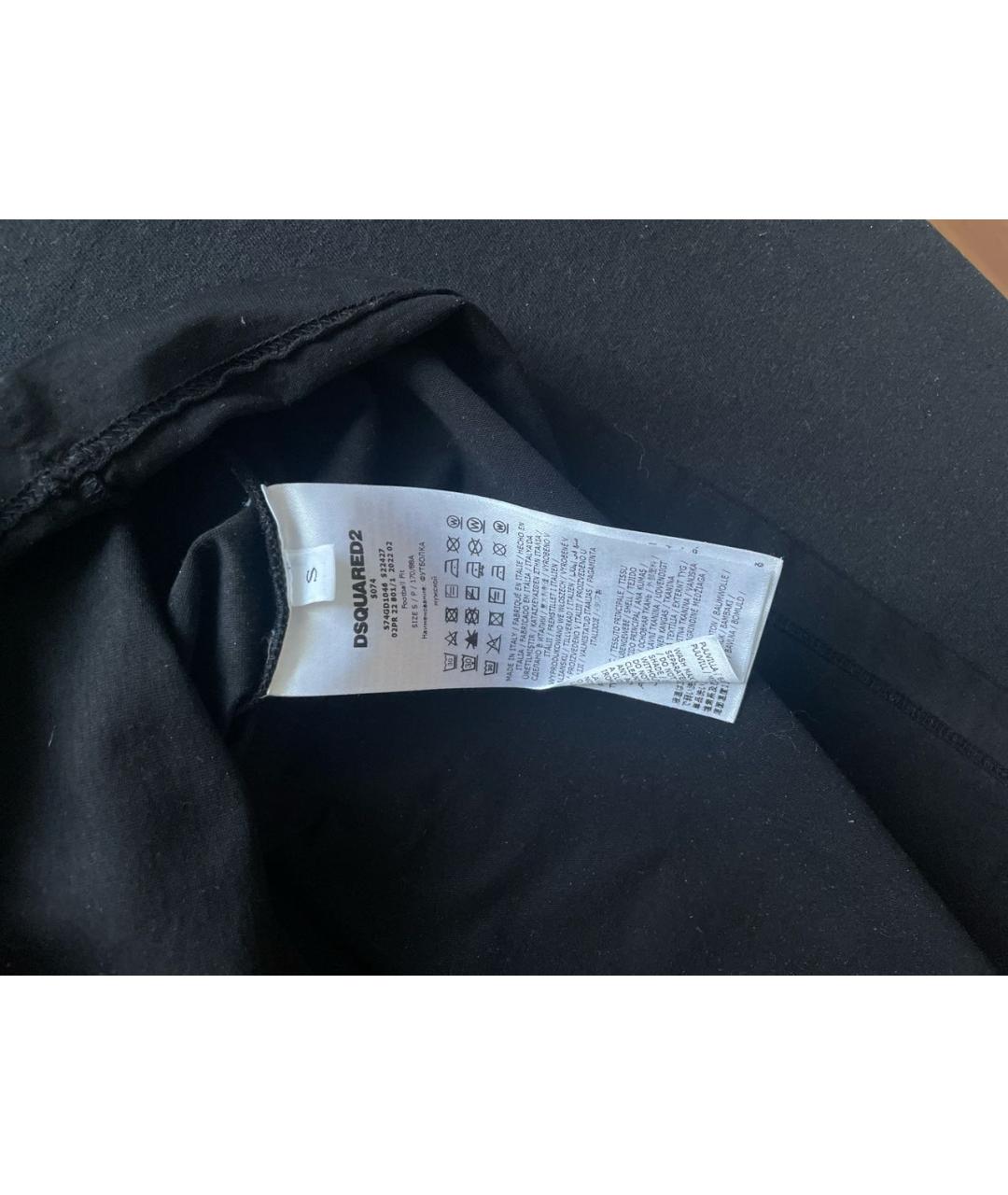DSQUARED2 Черная хлопковая футболка, фото 5