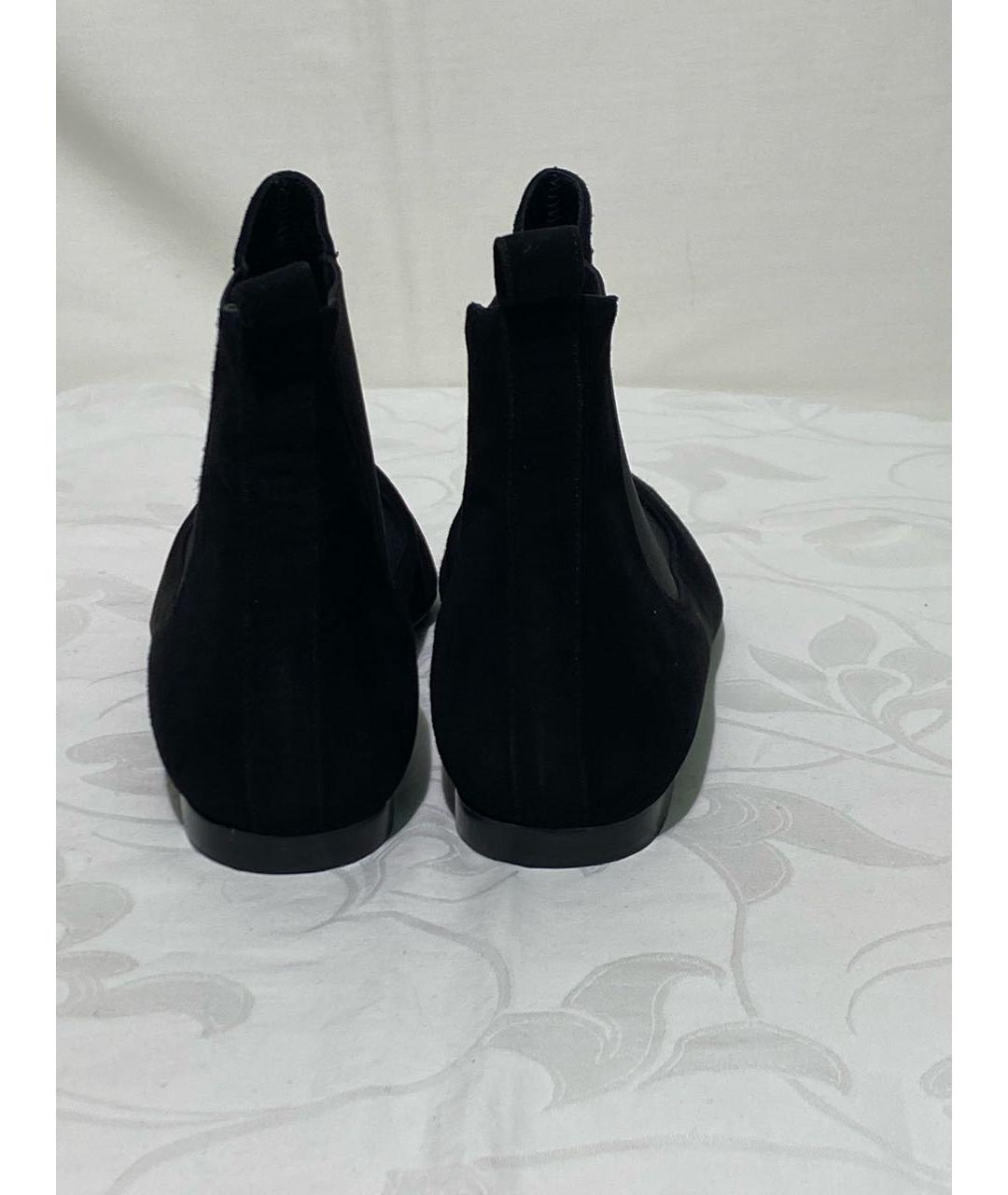RALPH LAUREN PURPLE LABEL Черные замшевые ботинки, фото 4
