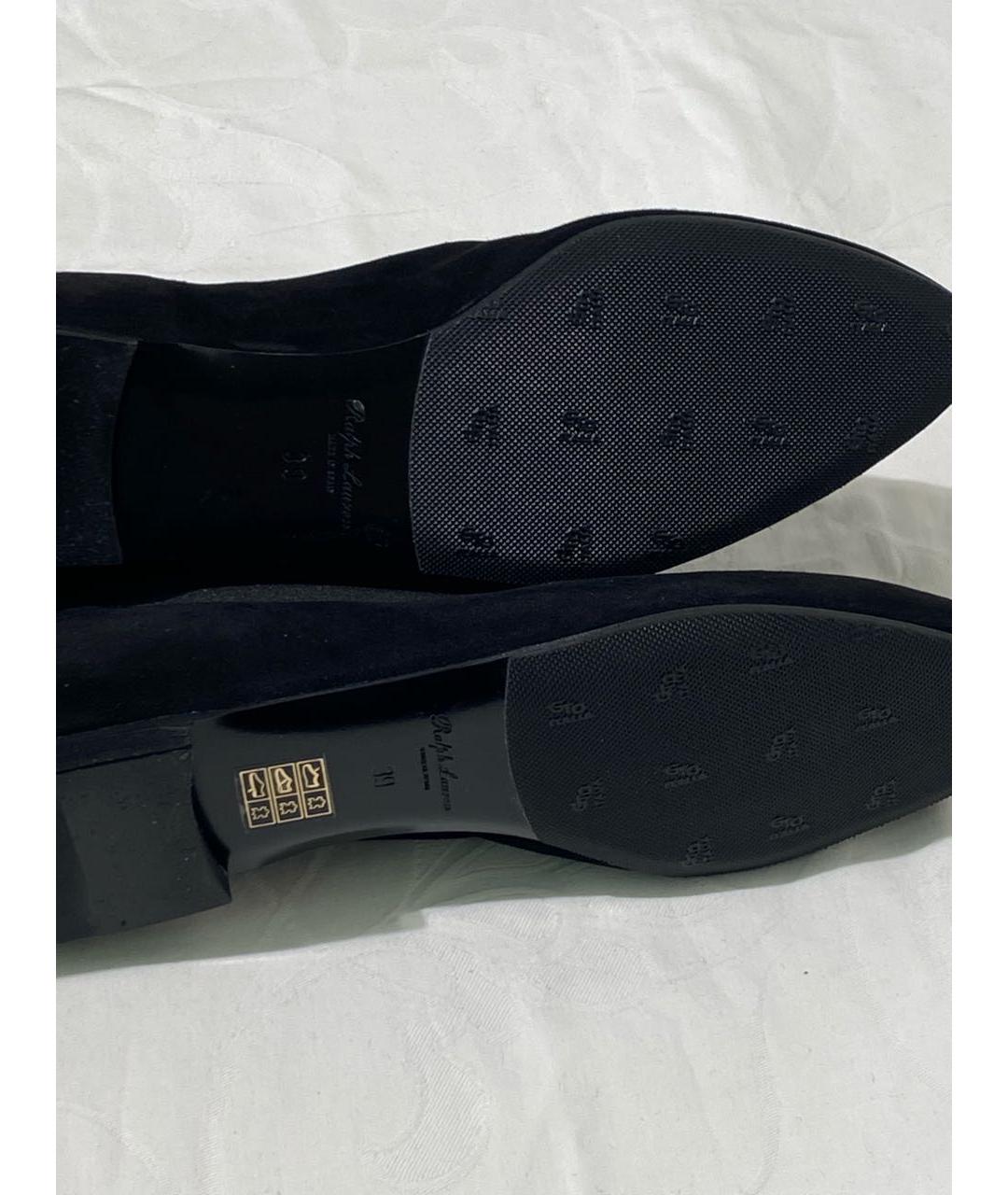 RALPH LAUREN PURPLE LABEL Черные замшевые ботинки, фото 6