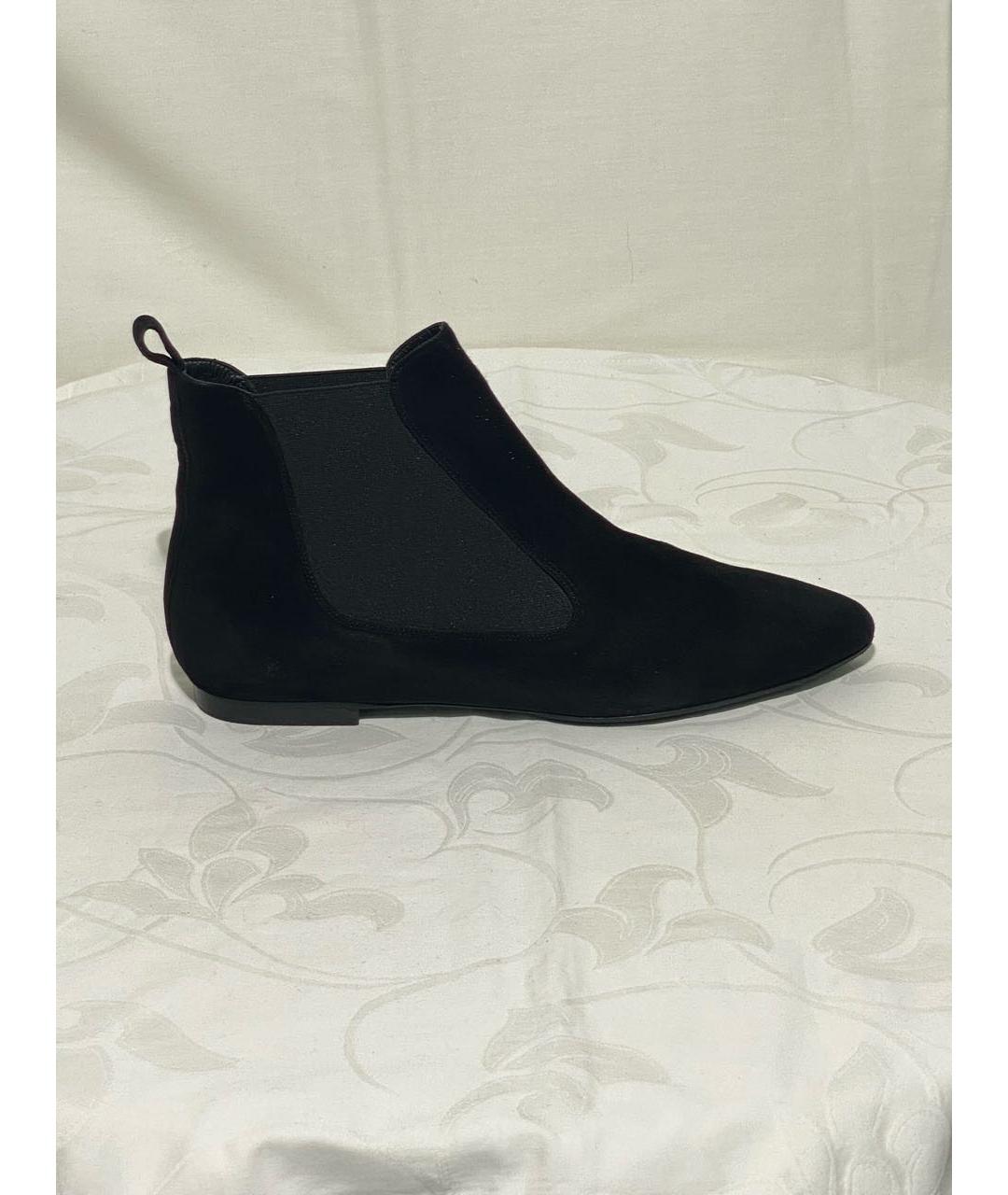 RALPH LAUREN PURPLE LABEL Черные замшевые ботинки, фото 8