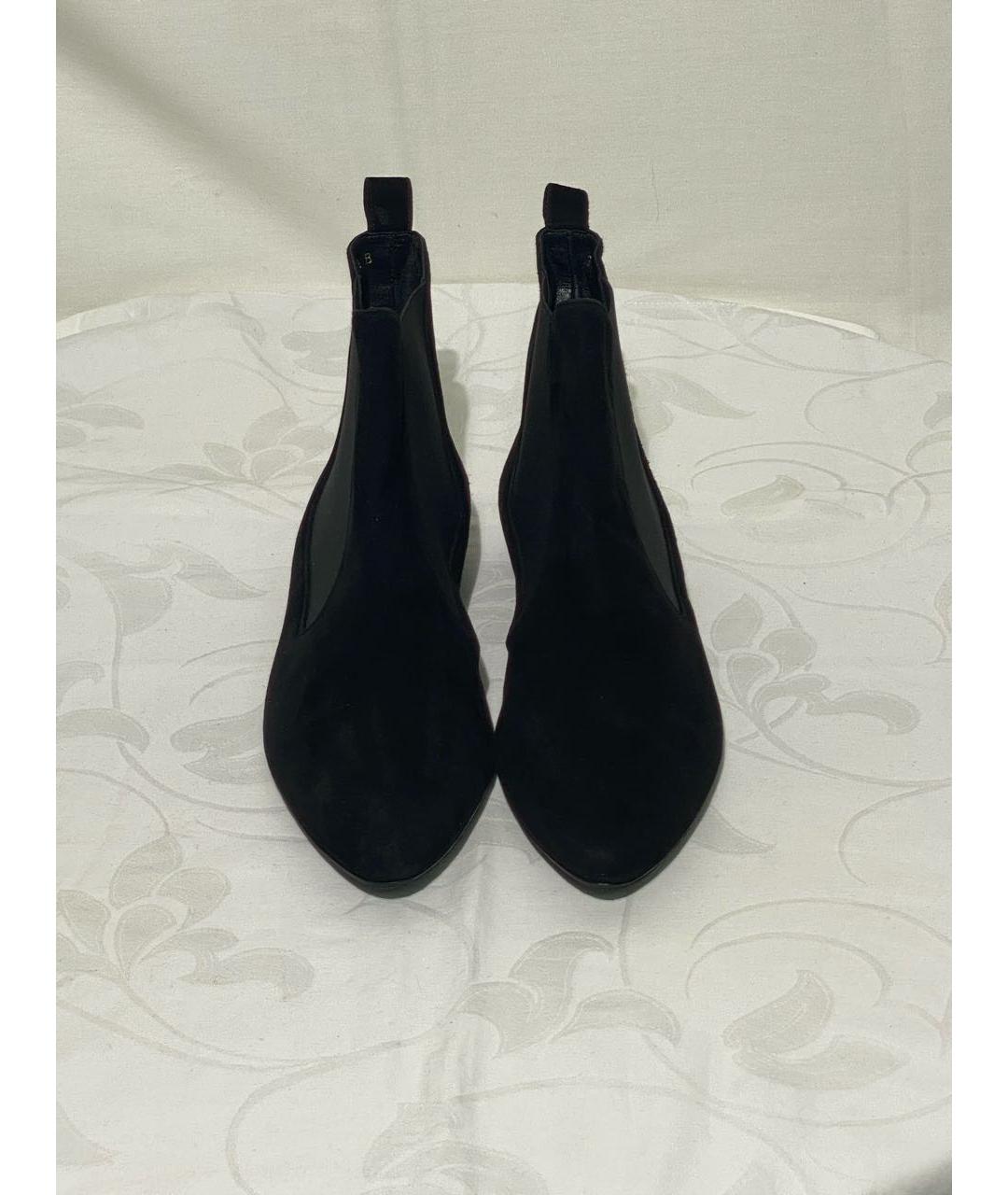 RALPH LAUREN PURPLE LABEL Черные замшевые ботинки, фото 2