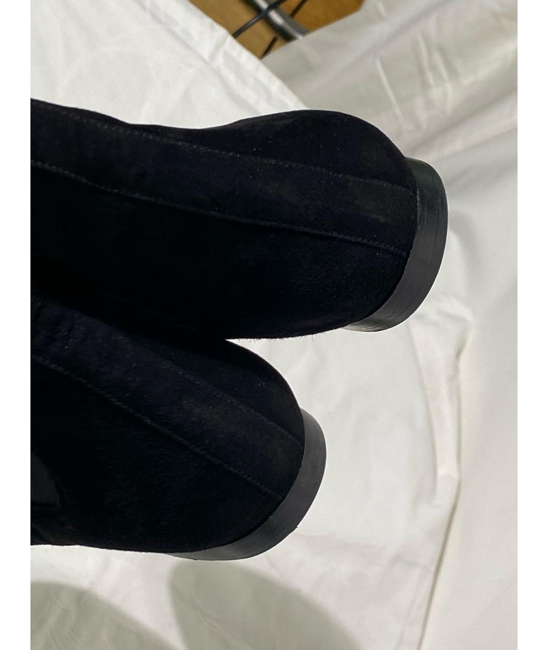 RALPH LAUREN PURPLE LABEL Черные замшевые ботинки, фото 5