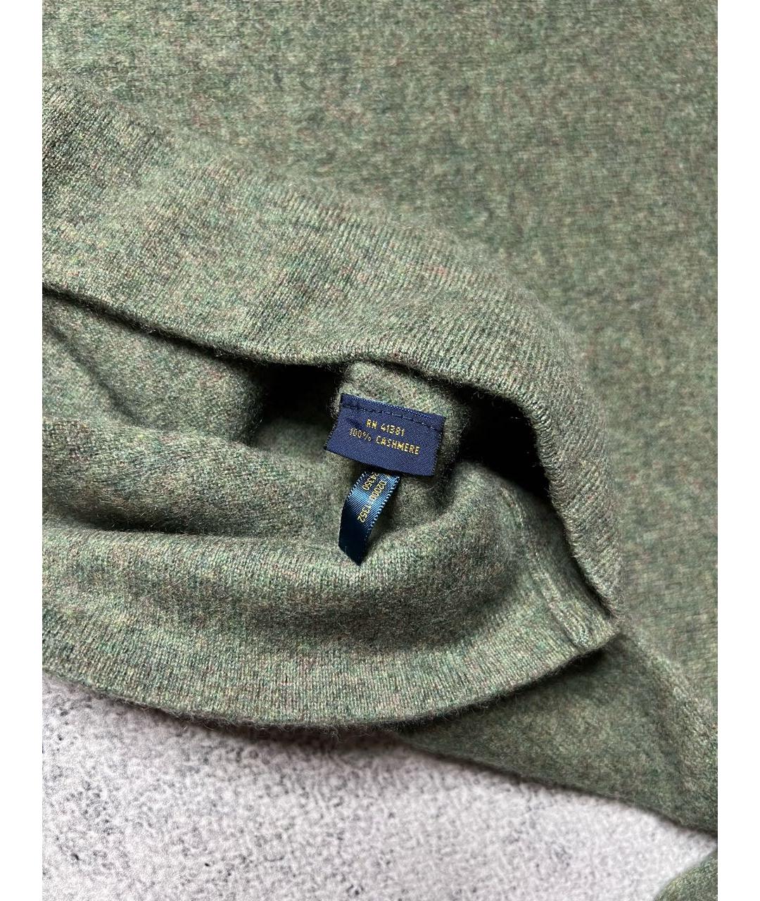 POLO RALPH LAUREN Хаки кашемировый джемпер / свитер, фото 5