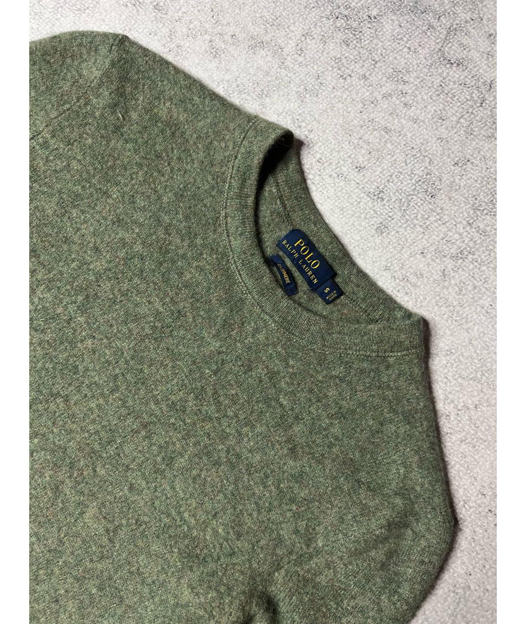 POLO RALPH LAUREN Хаки кашемировый джемпер / свитер, фото 4