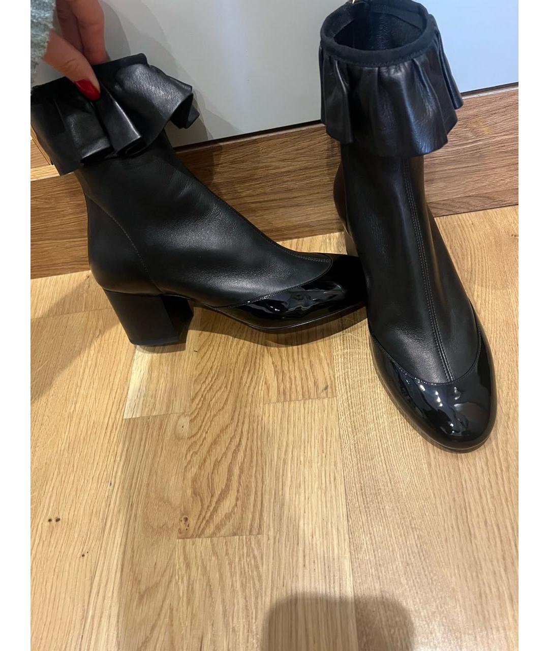 CHANEL Черные кожаные ботильоны, фото 3
