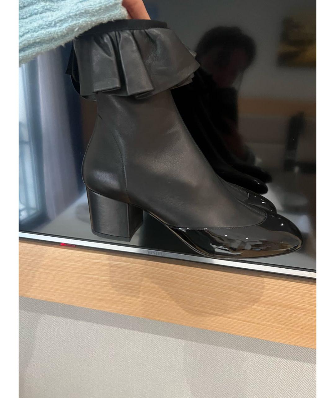 CHANEL Черные кожаные ботильоны, фото 5