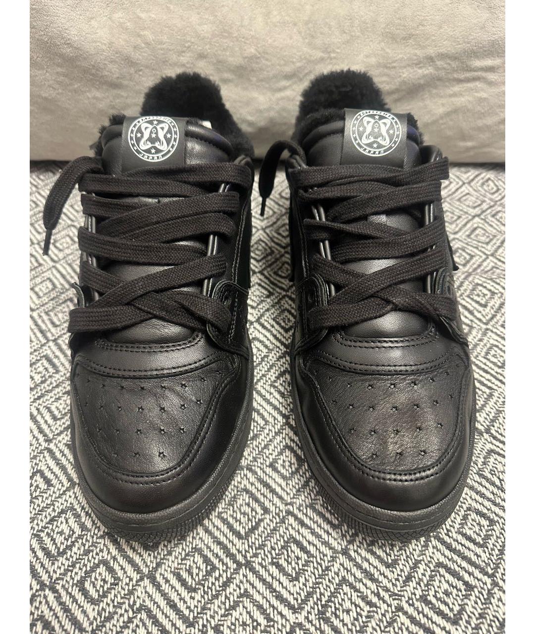 MASTERMIND JAPAN Черные кожаные низкие кроссовки / кеды, фото 2