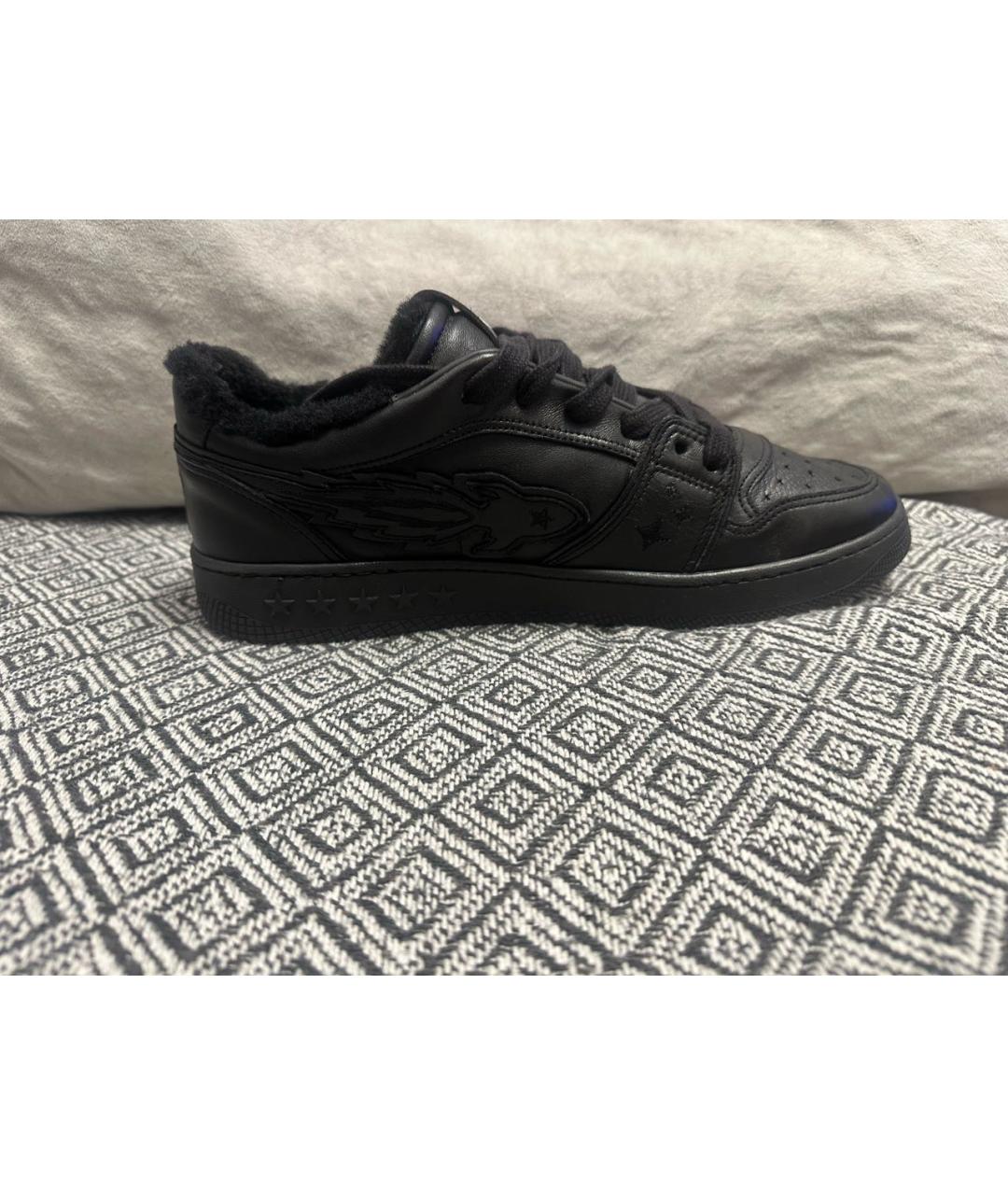 MASTERMIND JAPAN Черные кожаные низкие кроссовки / кеды, фото 5