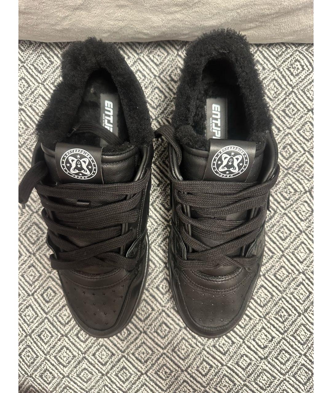 MASTERMIND JAPAN Черные кожаные низкие кроссовки / кеды, фото 3