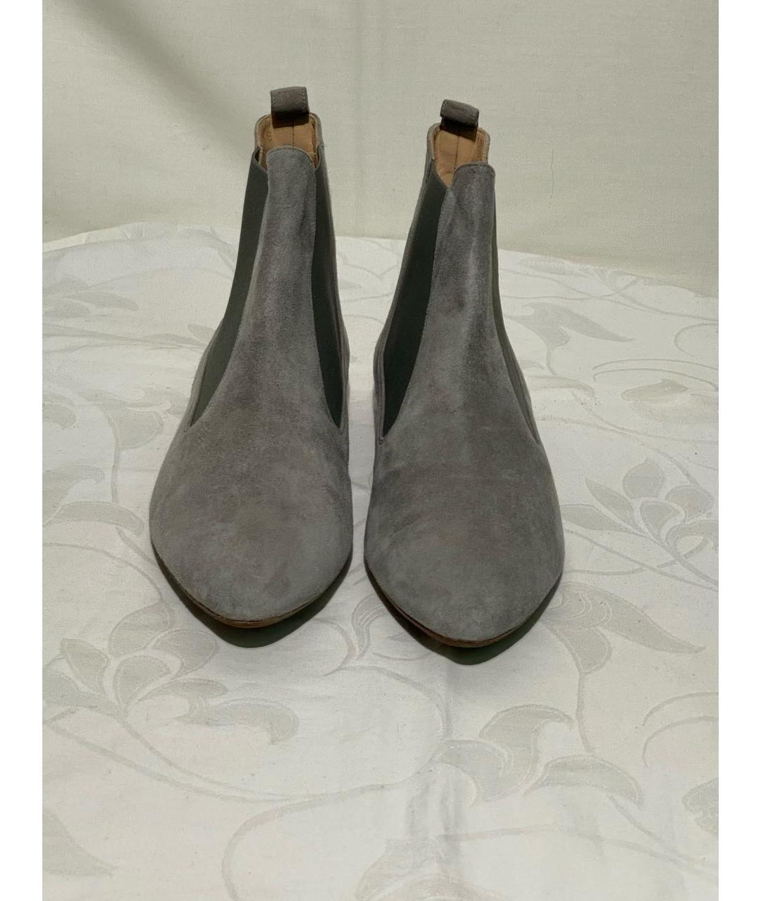 RALPH LAUREN PURPLE LABEL Серые замшевые ботинки, фото 2