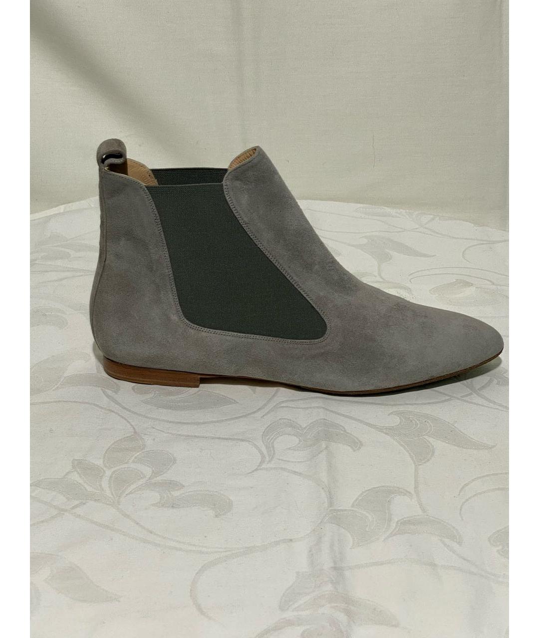 RALPH LAUREN PURPLE LABEL Серые замшевые ботинки, фото 7