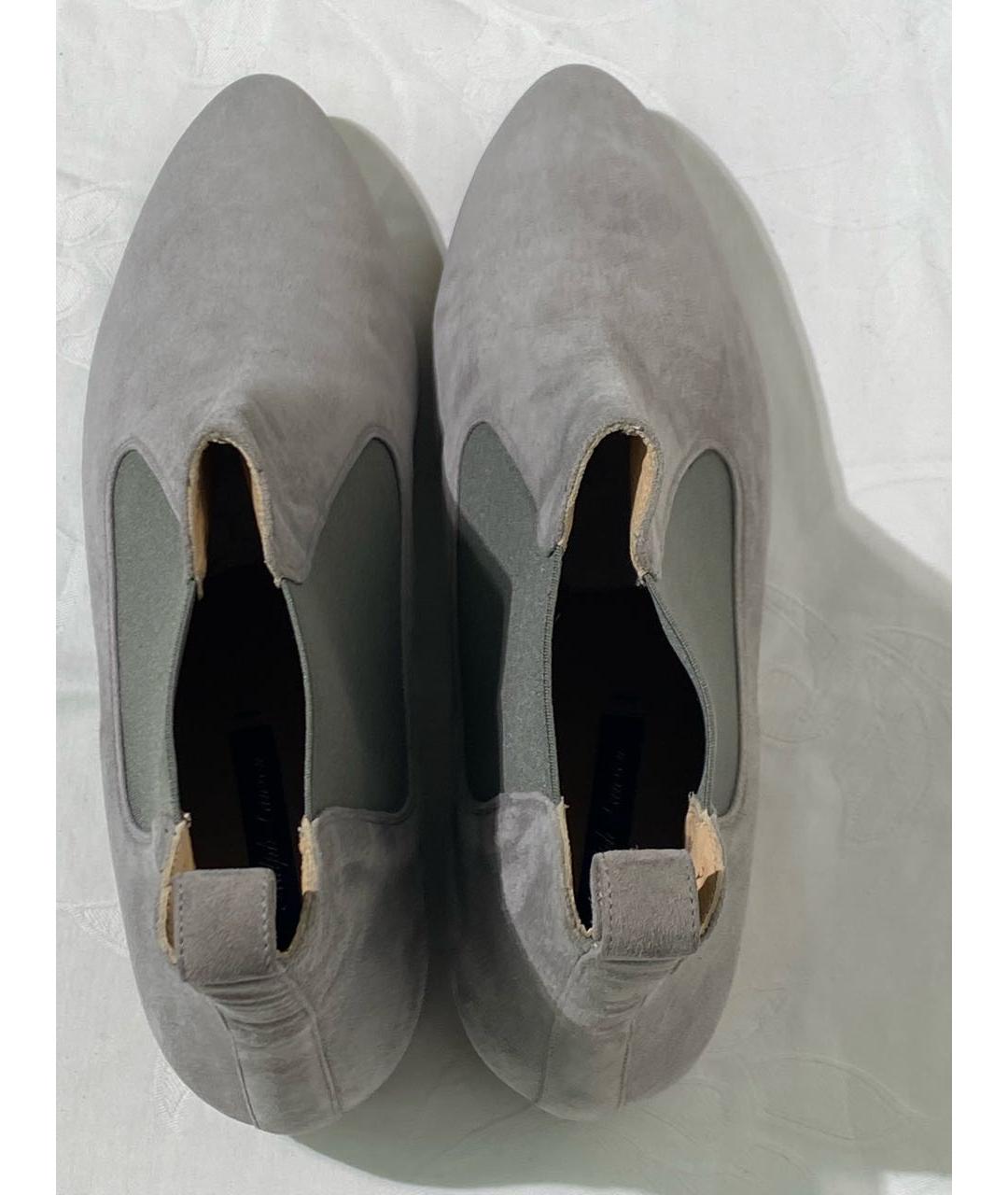 RALPH LAUREN PURPLE LABEL Серые замшевые ботинки, фото 3