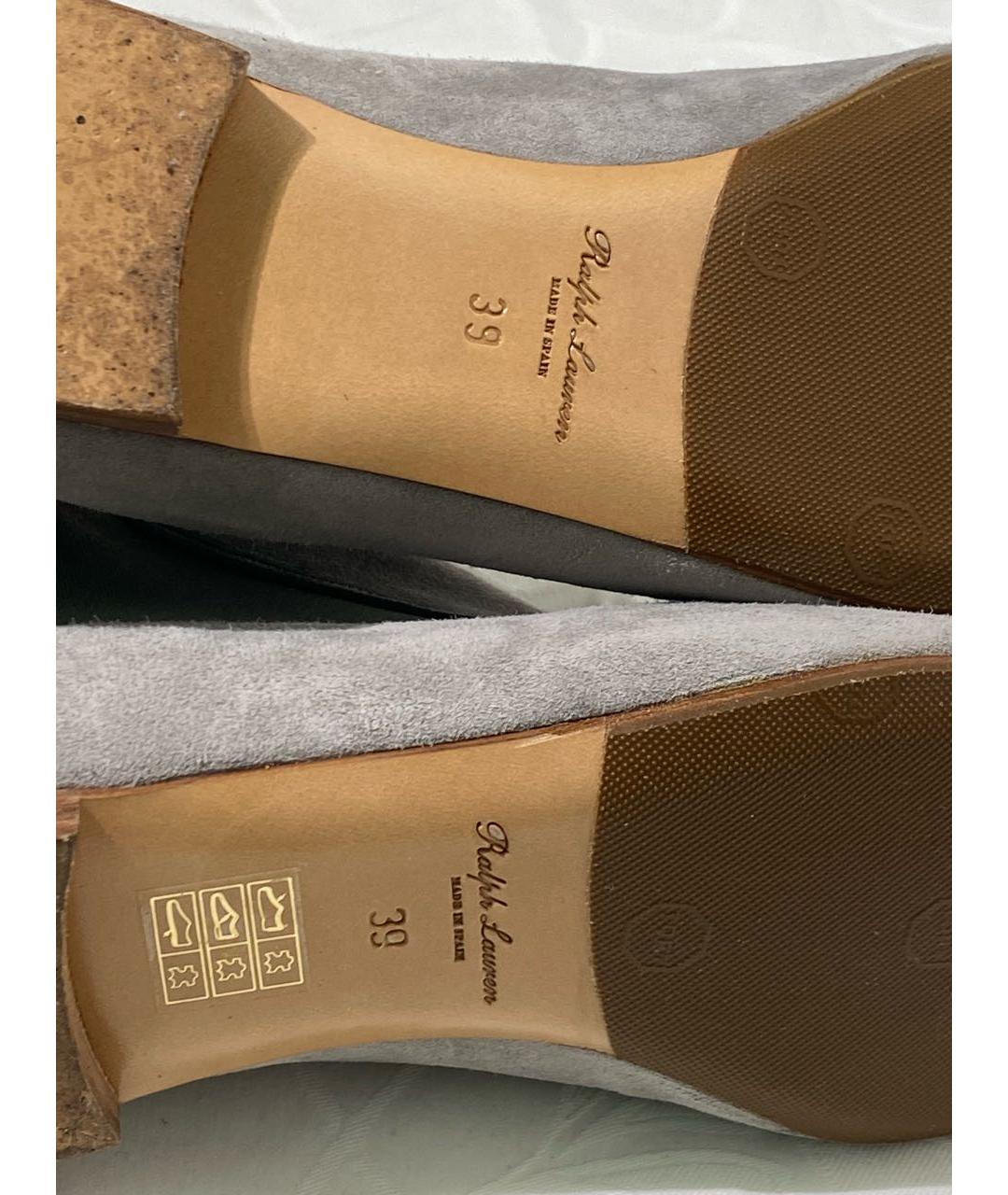 RALPH LAUREN PURPLE LABEL Серые замшевые ботинки, фото 6