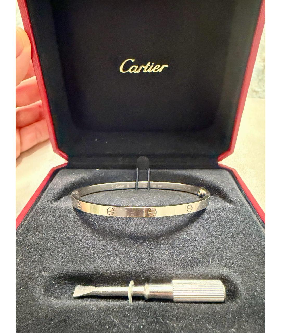 CARTIER Серебрянный браслет из белого золота, фото 7