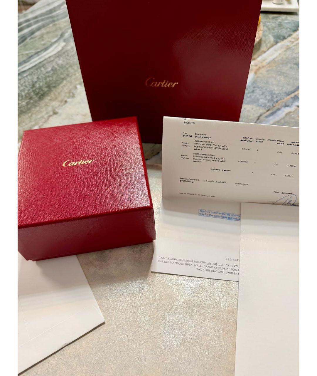 CARTIER Серебрянный браслет из белого золота, фото 8