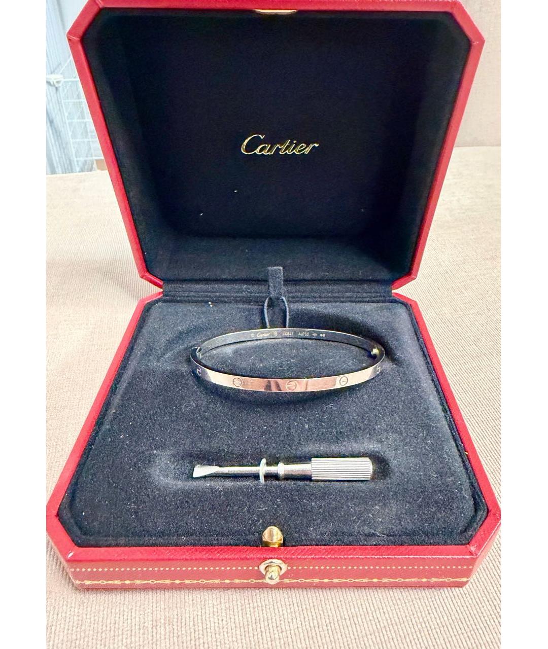 CARTIER Серебрянный браслет из белого золота, фото 4