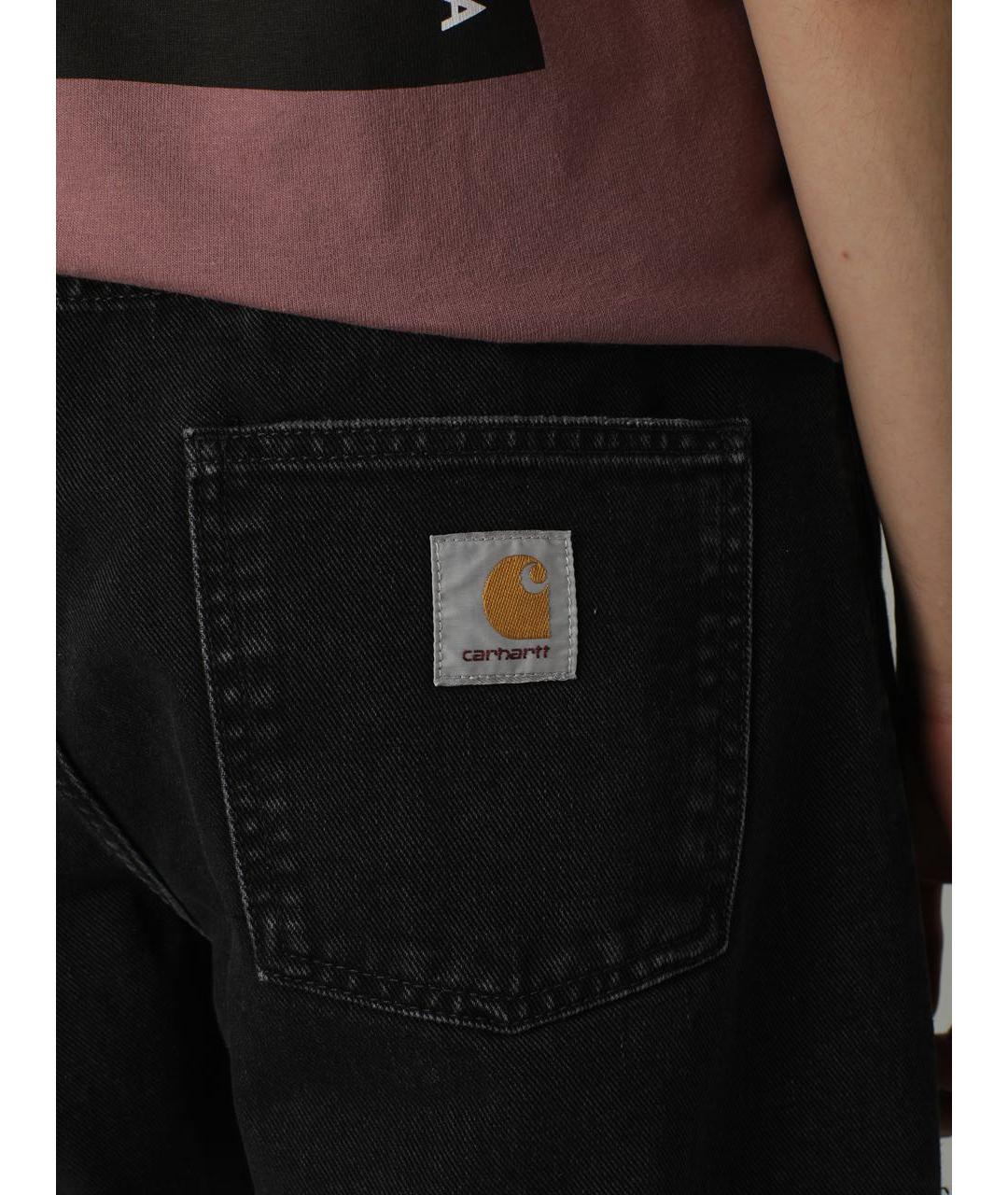 CARHARTT WIP Черные хлопковые прямые джинсы, фото 3