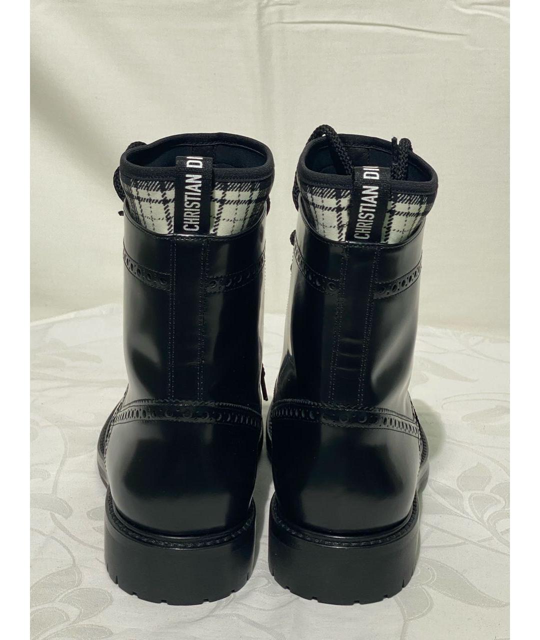 CHRISTIAN DIOR Черные кожаные ботинки, фото 4
