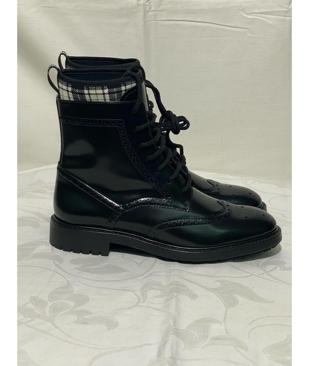 CHRISTIAN DIOR Черные кожаные ботинки, фото 8