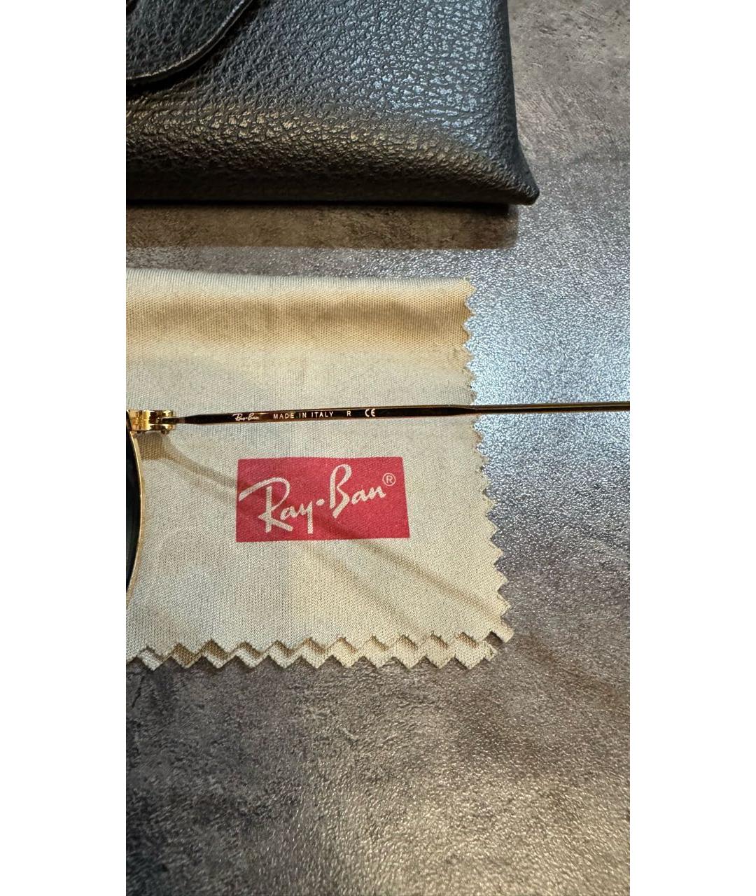 RAY BAN Голубые металлические солнцезащитные очки, фото 5