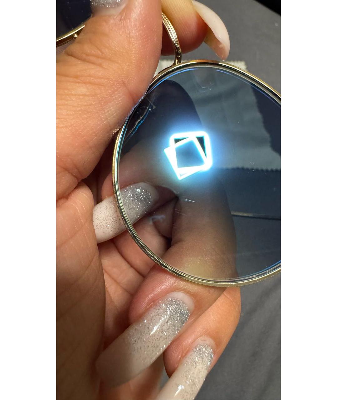 RAY BAN Голубые металлические солнцезащитные очки, фото 8