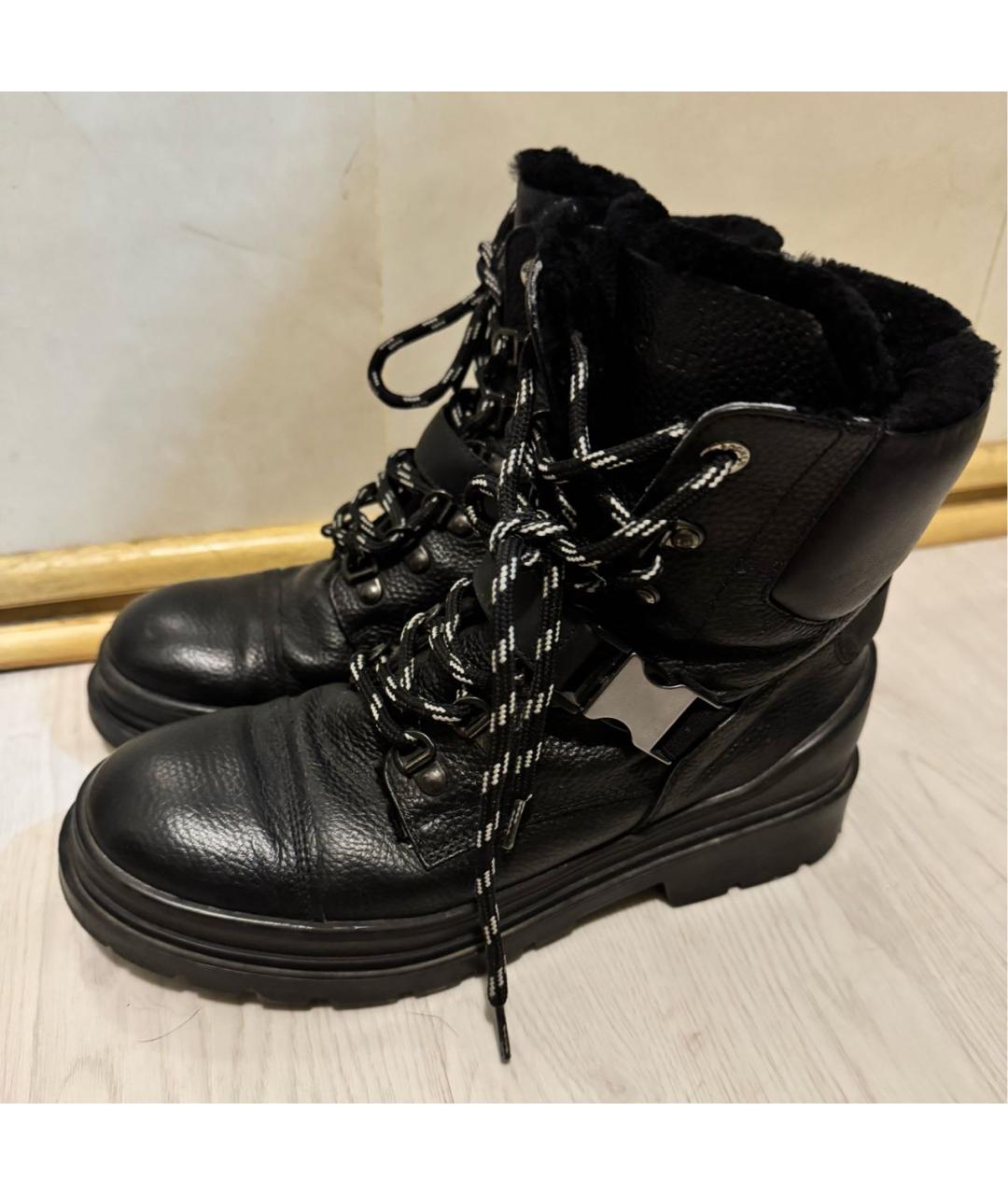 BOGNER Черные кожаные ботинки, фото 5