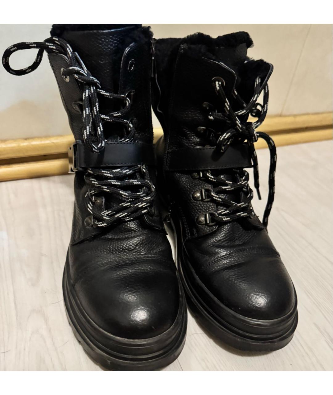 BOGNER Черные кожаные ботинки, фото 2