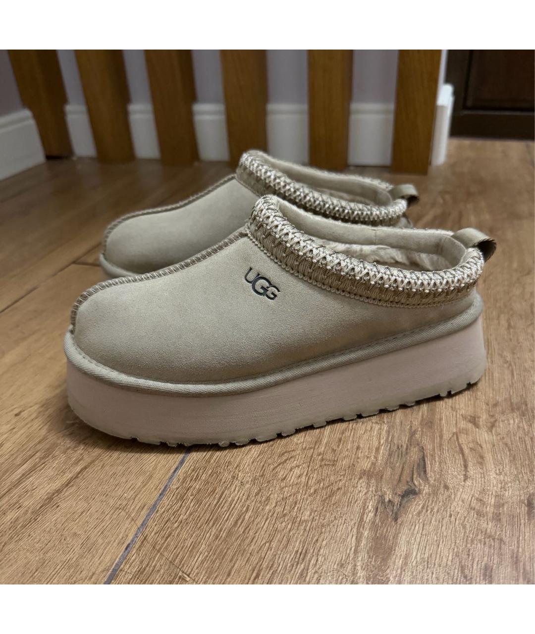 UGG AUSTRALIA Бежевые замшевые ботинки, фото 3