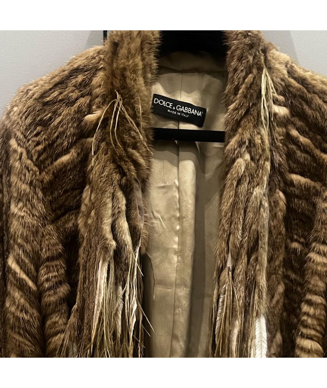 DOLCE&GABBANA Серая меховая шуба, фото 3