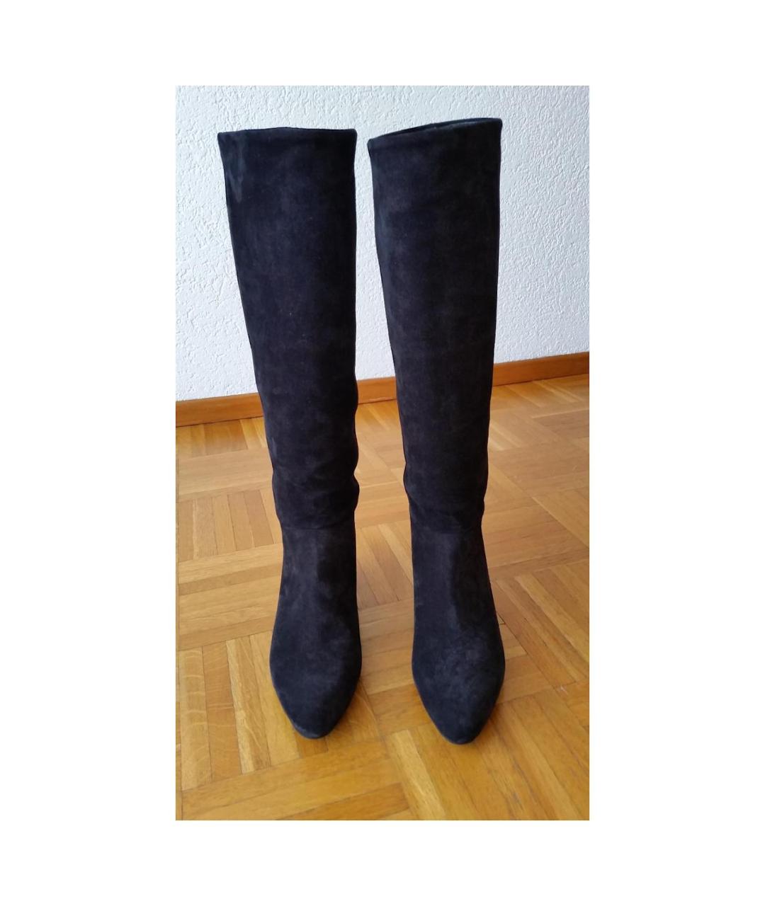 MIU MIU Черные замшевые сапоги, фото 3