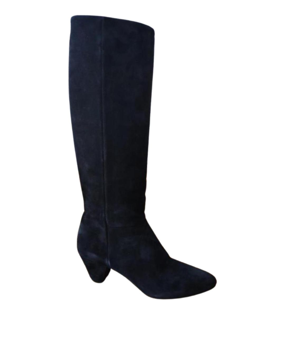 MIU MIU Черные замшевые сапоги, фото 1