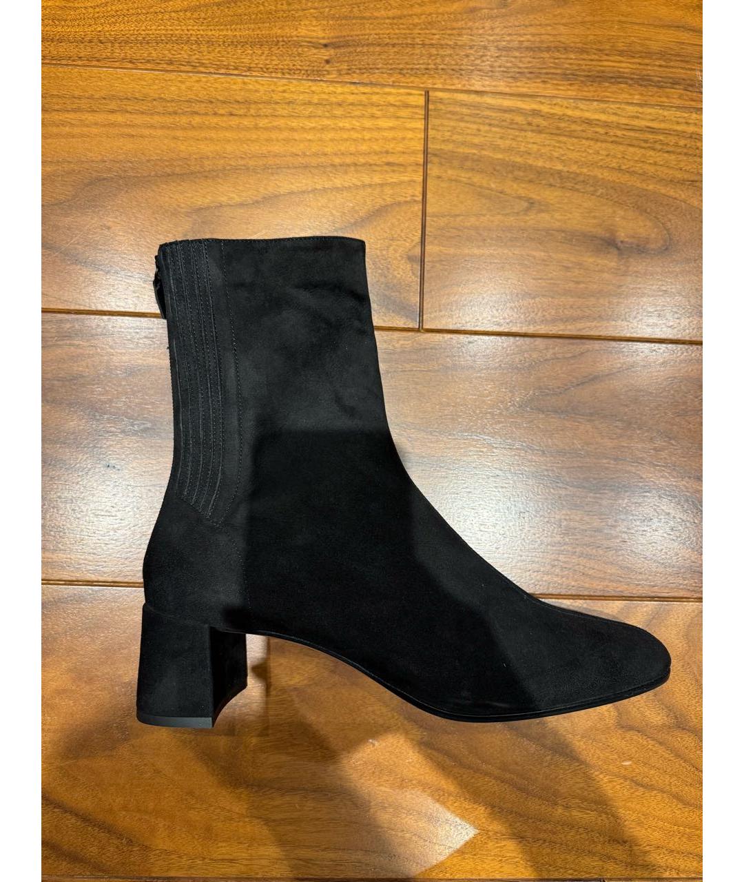 AQUAZZURA Черные замшевые ботильоны, фото 7