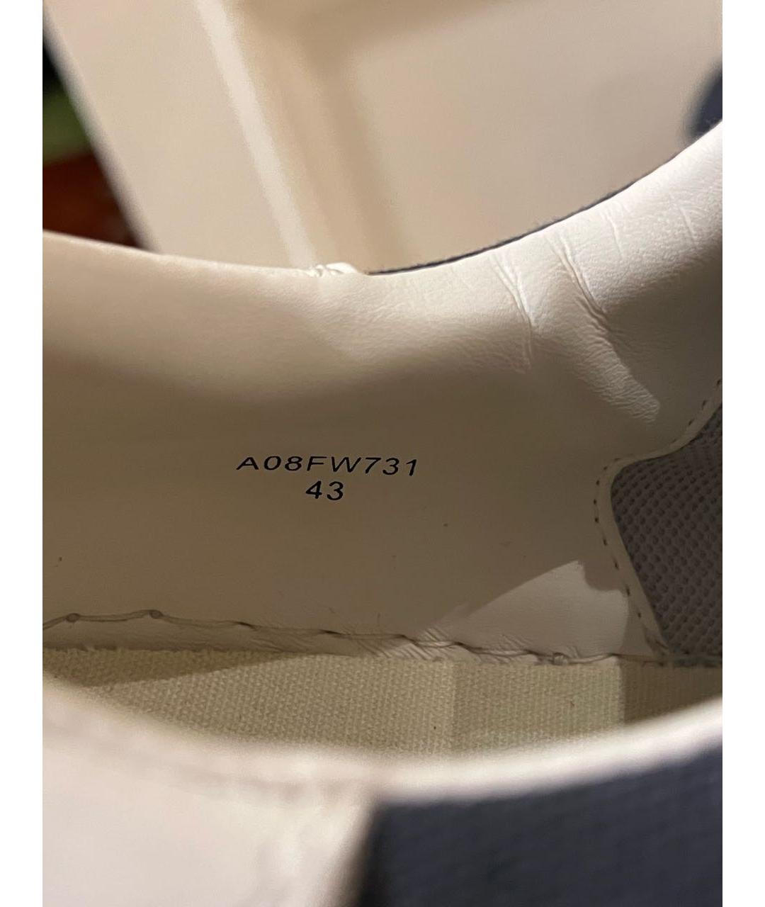 MAISON MIHARA YASUHIRO Синие текстильные низкие кроссовки / кеды, фото 5