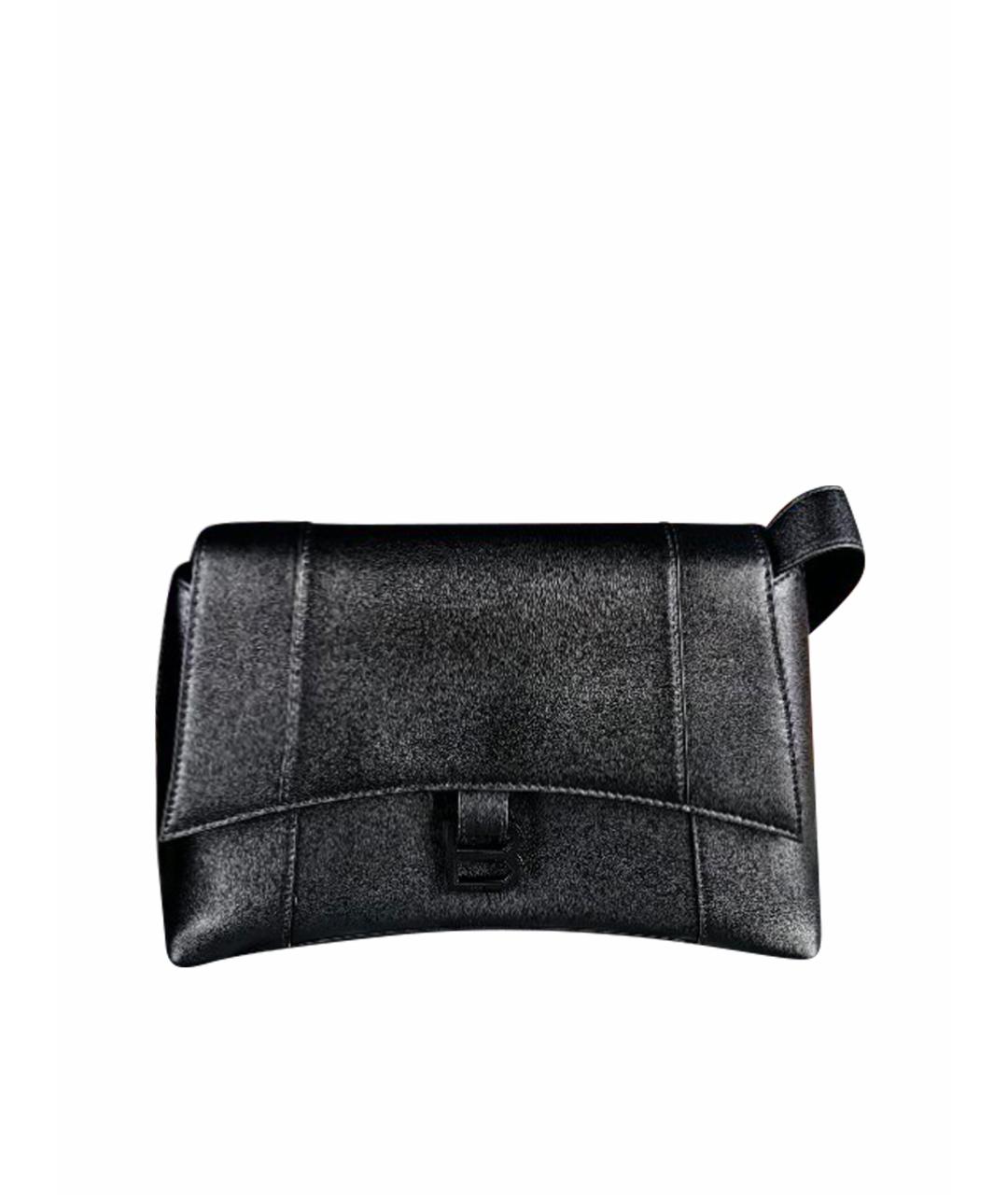 BALENCIAGA Черная кожаная сумка через плечо, фото 1
