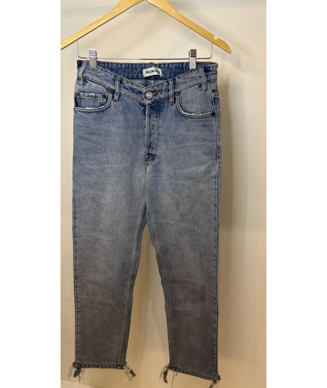 BALENCIAGA Синие хлопковые прямые джинсы, фото 5