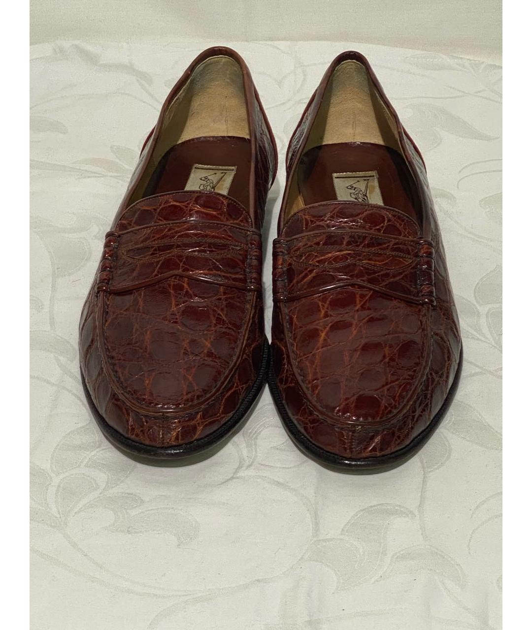 BRIONI Коричневые лоферы из экзотической кожи, фото 2