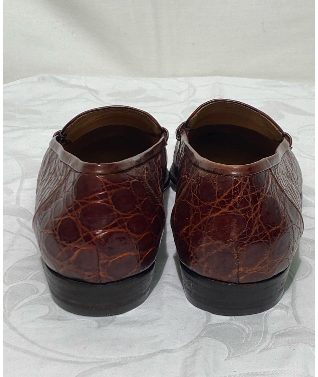 BRIONI Коричневые лоферы из экзотической кожи, фото 4