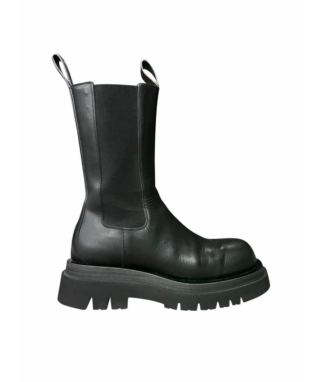 BOTTEGA VENETA Черные кожаные ботинки, фото 1